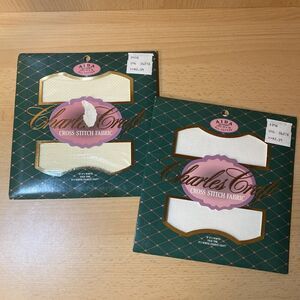 Charles Craft Aida 18/14 Count 100% Cotton Cross Stitch Fabric Cream 12” x 18”